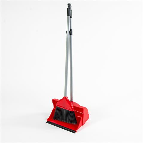 Lobby Dustpan & Brush - RED