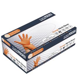 SuperTouch ORANGE Diamond Grip Nitrile - SMALL - Box100