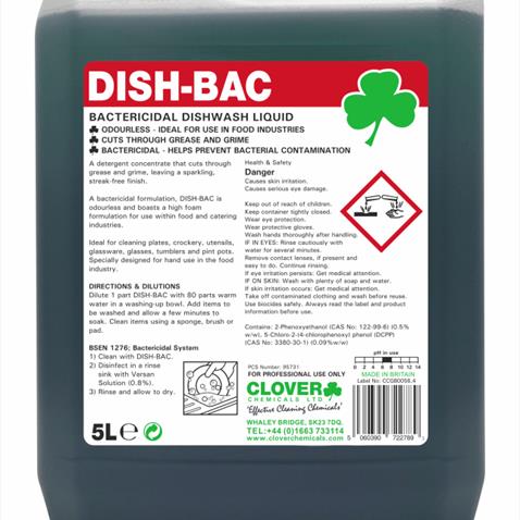 DISH_BAC - bactericidal washing up liquid 5 litres