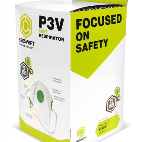 Fold Flat P3 Valved Dust Masks - PACK 20