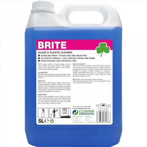 BRITE - window, mirror & plastic cleaner 5 litre