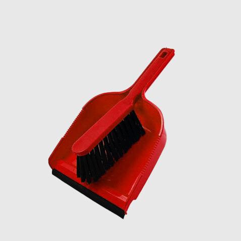 Hill Brush - DUSTPAN WITH SOFT BANISTER BRUSH - RED
