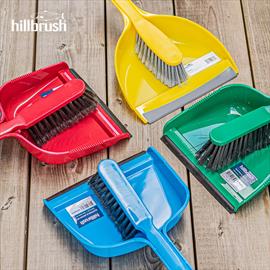 Hill Brush - DUSTPAN WITH SOFT BANISTER BRUSH - BLUE