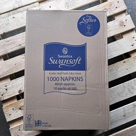 Swansoft Napkins - RediFold 1/8 (40x40cm) - WHITE - Case 1000