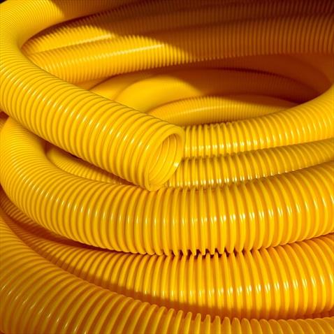Yellow Vacuum Hose - 38mm dia. - 1m Length